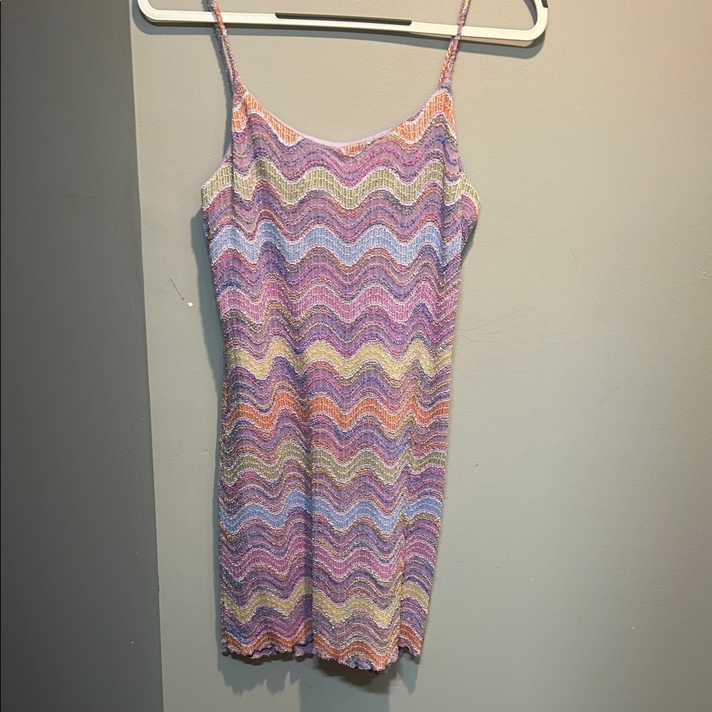 Multicolor Zigzag Mini Dress